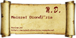 Meiszel Dionízia névjegykártya